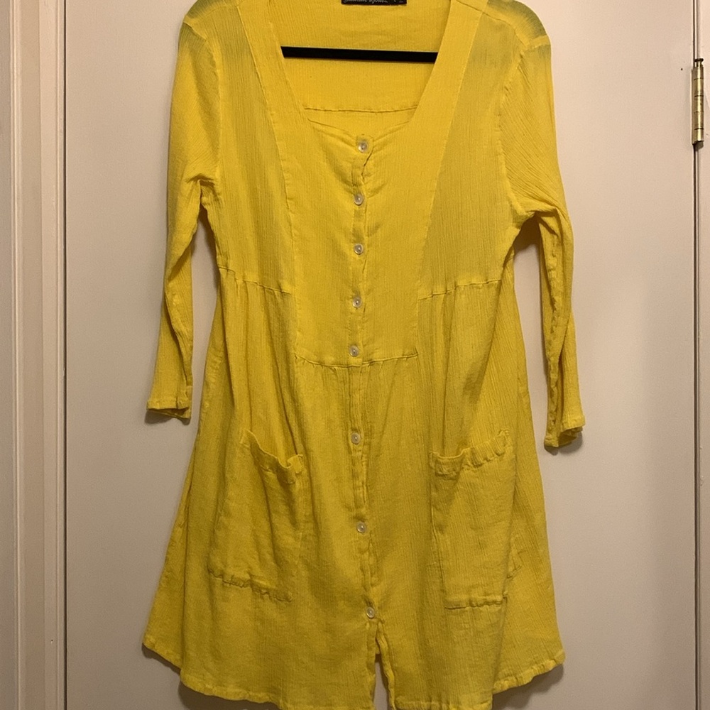 Gudrun Sjoden Vibrant Yellow Tunic/Cardigan